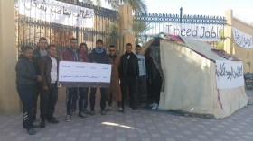 بطالون ينصبون خيمة ويغلقون مقر بلدية الرويسات بورقلة