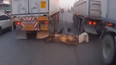 شخص ينجو من حادث مرور بأعجوبة