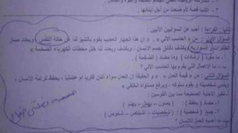 معاقبة معلمة مصرية بسبب ارتكابها لأخطاء لغوية فادحة