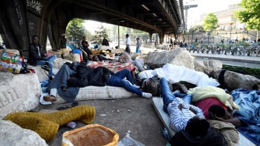 France: à Paris, le camp de migrants du nord évacué