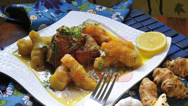 البطاطا القصبية باللحم