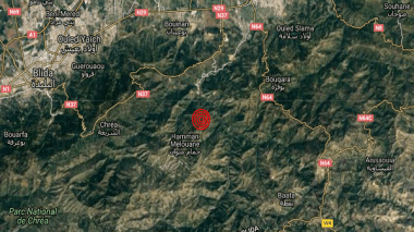 Secousse tellurique de 3.3 degrés à Blida