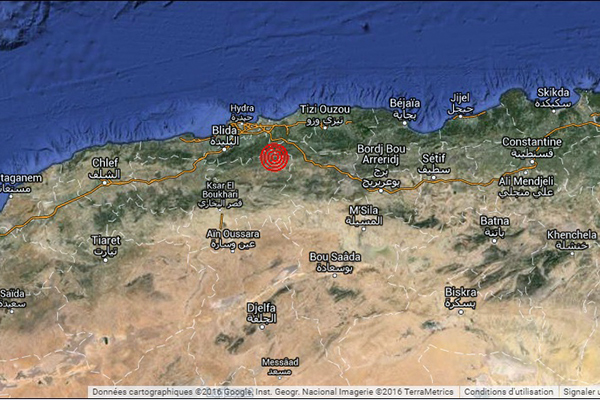 Secousse tellurique de magnitude 4,3 à Médéa