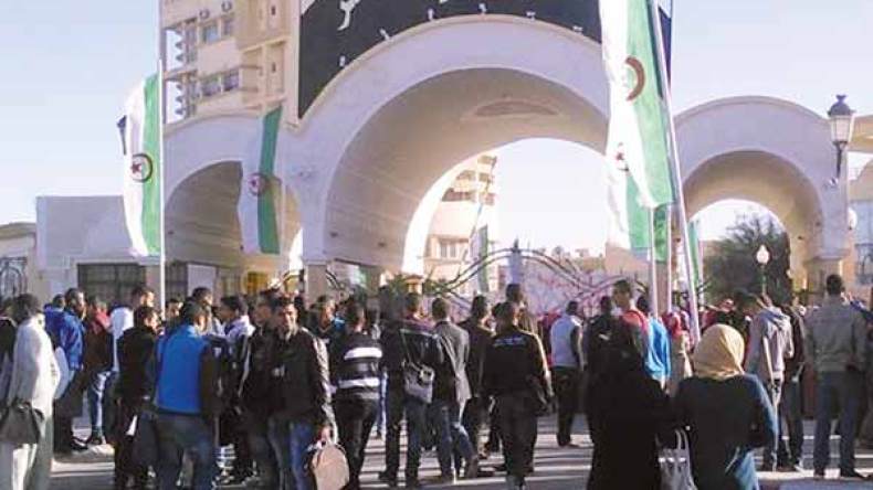 الأساتذة المتعاقدون بجامعة الوادي يحتجون