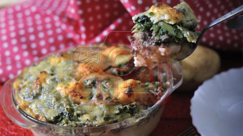 غراتان السلق والبطاطا