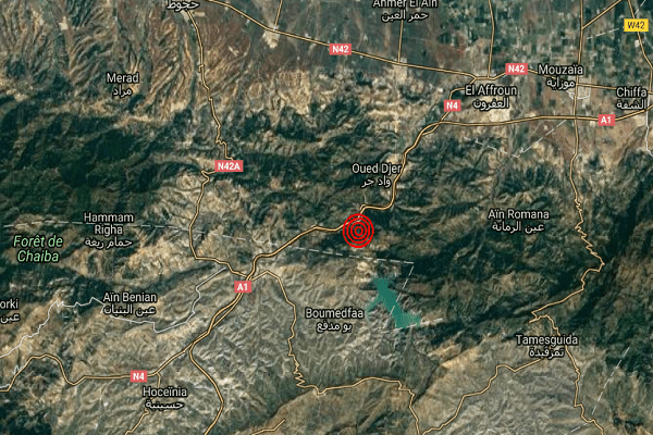 Secousse tellurique de magnitude 3.2 secoue Blida