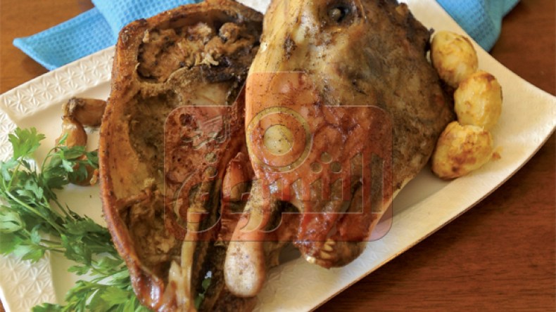 رأس خروف في الفرن