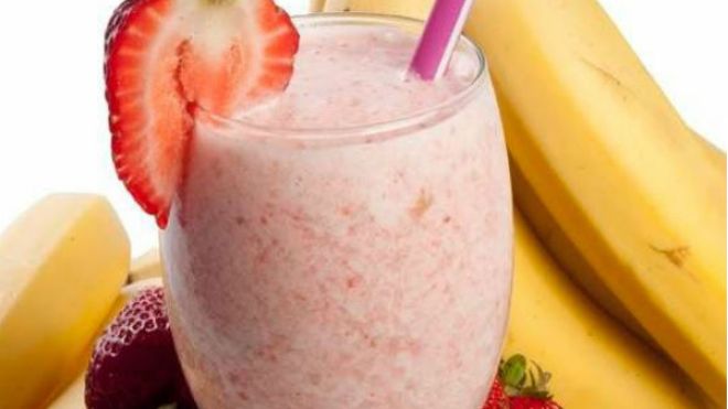 سوربيه الموز بالفراولة