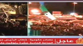 ثوار مصر يرفعون العلم الجزائري في ميدان التحرير