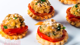 مملحات الباذنجان والفلفل الأحمر