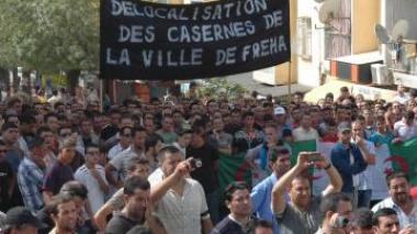 Freha Population Mark Silent March, Require Displacing the Military Barrack