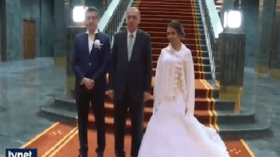 عروسان في القصر الرئاسي مع أردوغان!