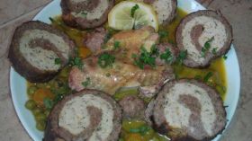 رولي الكفتة والدجاج