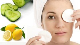 قناع  الخيار والليمون لشدّ وتبييض البشرة