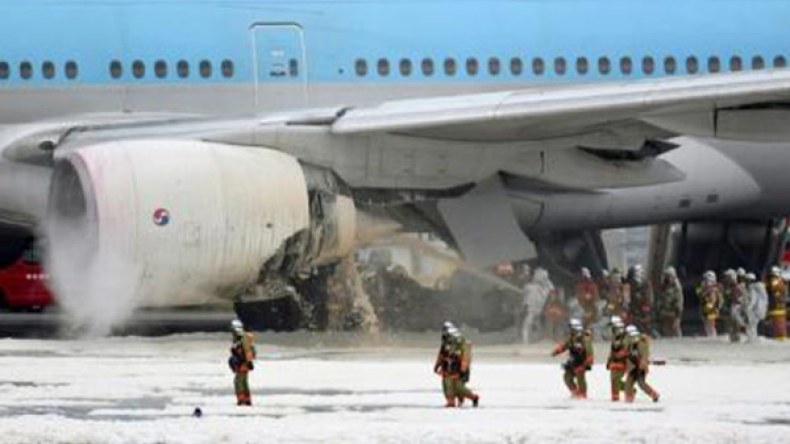 إخلاء طائرة ركاب كورية في مطار هانيدا بطوكيو