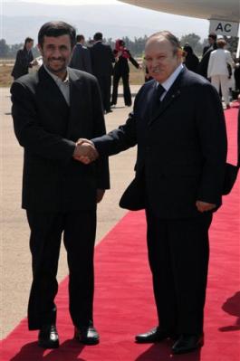 Iranian President Mahmoud Ahmadinejad  in Algiers