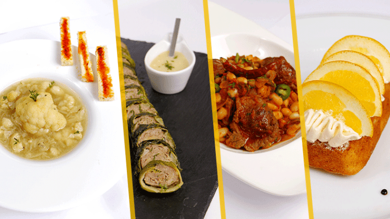 مقبلات – أطباق رئيسية – تحليات