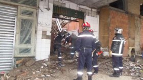 3 جرحى في انهيار بناية بباب الزوار