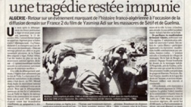 Massacre de Sétif : ” Page douloureuse que l'Algérie ne peut tourner “