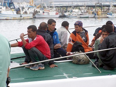 A Spanish Bulk Rescues 11 Algerian Illegal Migrants Trapped in the Strait of Gibraltar
