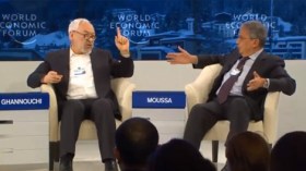راشد الغنوشي يهاجم عمرو موسى في مؤتمر دافوس