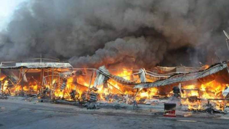 حريق مهول بسوق عين النعجة بالعاصمة