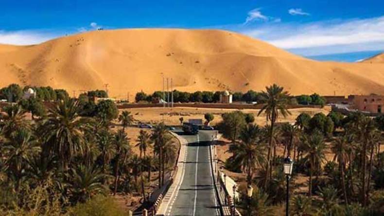 سواح أجانب يقعون في سحر واحة تاغيت