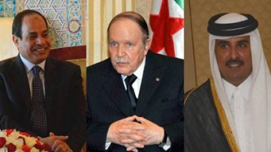 Le président Bouteflika s'entretient avec son homologue égyptien et l'émir du Qatar sur la situation à Ghaza