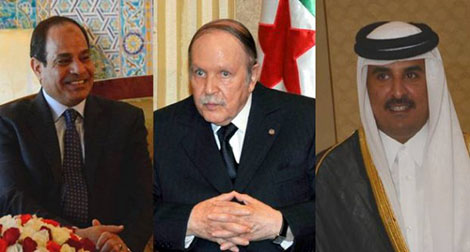 Le président Bouteflika s'entretient avec son homologue égyptien et l'émir du Qatar sur la situation à Ghaza