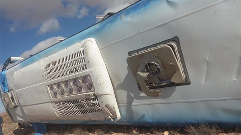 إصابة 30 شخصا في انقلاب حافلة بتبسة