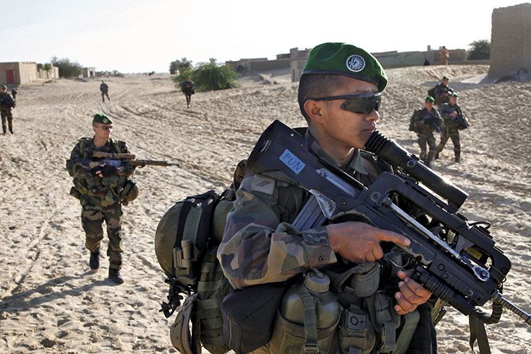 French soldiers on the territories of African countries, including Algeria