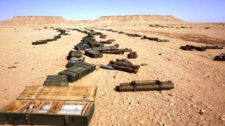 الجيش يضبط سيارة محملة بالسلاح الليبي بجانت