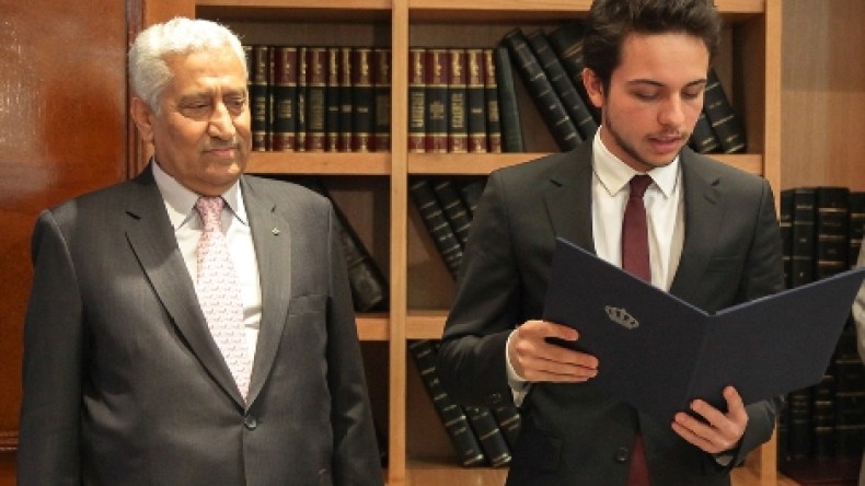 ولي العهد الأردني يؤدي اليمين نائباً للملك