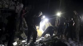 30 قتيلاً في ضربات جوية على مستشفى في حلب