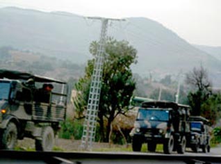 A roadside mine kills two soldiers south-east of Algeria