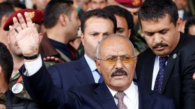 دفن علي عبد الله صالح في صنعاء