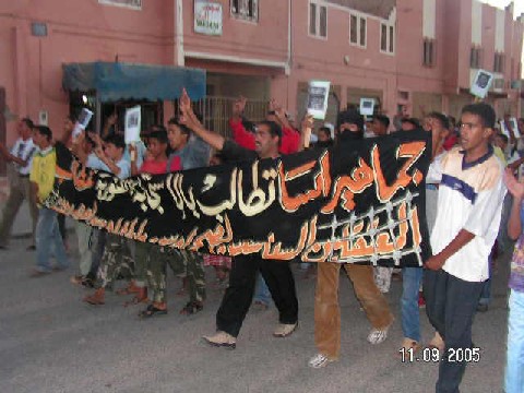 Manifestations en faveur des détenus Sahraouis