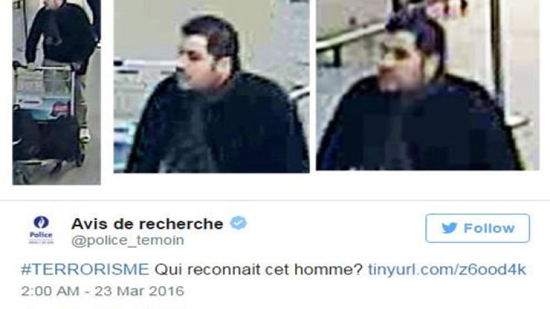 الشرطة البلجيكية تطلق نداء عبر “تويتر” للحصول على هوية منفذي التفجيرات