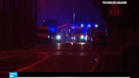 اصطدام قطار للركاب بقطار بضائع في بلجيكا