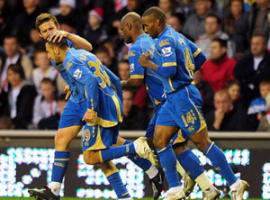 Belhadj's first goal for Portsmouth