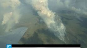 استمرار حرائق الغابات في ألبرتا الكندية