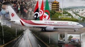 نقل الجزائريين والتونسيين والليبيين من ووهان إلى مستشفى القطار