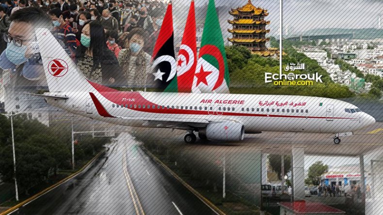 نقل الجزائريين والتونسيين والليبيين من ووهان إلى مستشفى القطار