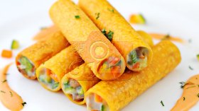 عجائن الكانيوني المحشية بالخضار والدجاج