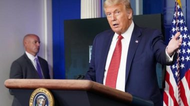 Trump interrompt sa conférence de presse après un coup de feu