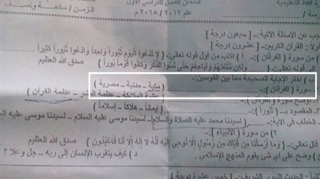 سورة الفرقان “مكية أم مدنية أم مصرية”؟