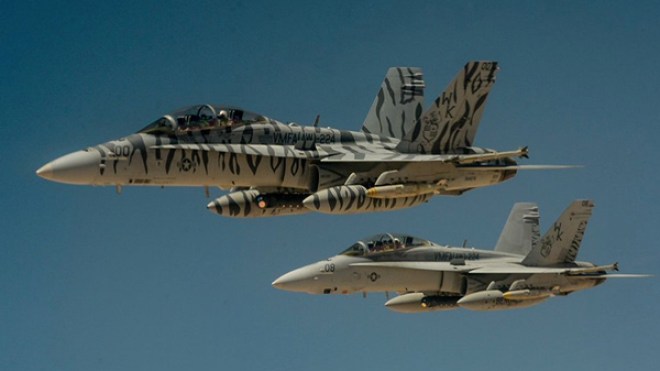 أمريكا تسقط مقاتلة سورية قرب الرقة