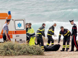 6 Algerian illegal immigrants died at sea.