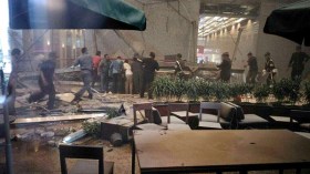 عشرات الجرحى في انهيار طابق في مقر بورصة جاكرتا