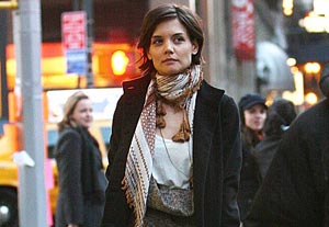 Katie Holmes braves the chill as she starts filming new movie after no-show at Oscars